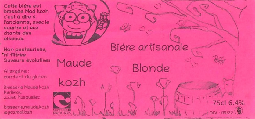 Etiquette BRASSERIE MAUDE KOZH 12