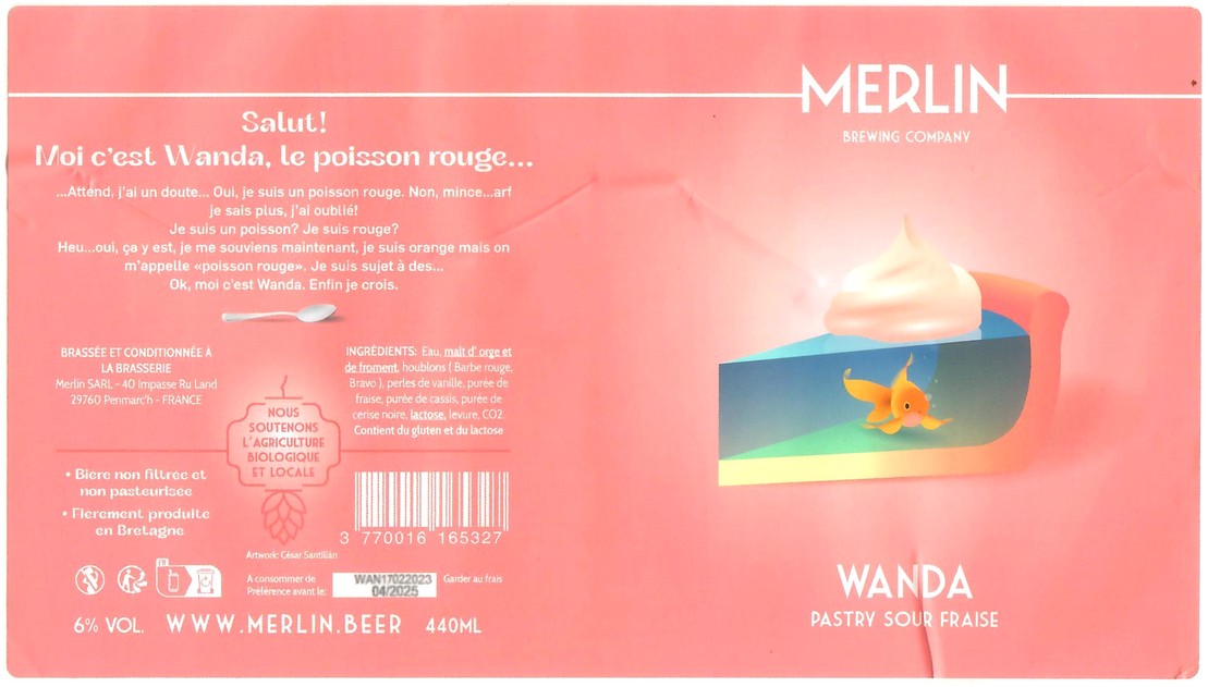 Etiquette BRASSERIE MERLIN 01