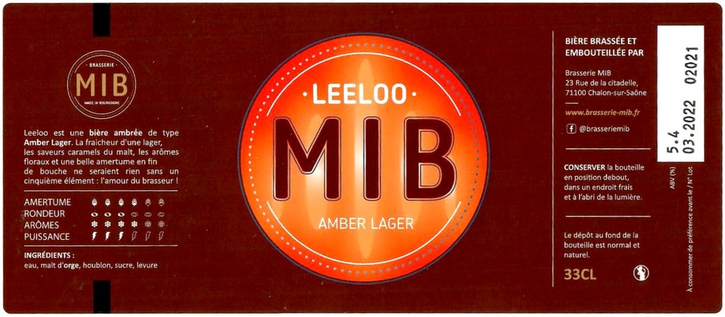 Etiquette BRASSERIE MIB 04