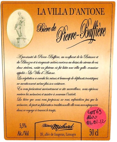 Etiquette BRASSERIE MICHARD 09B