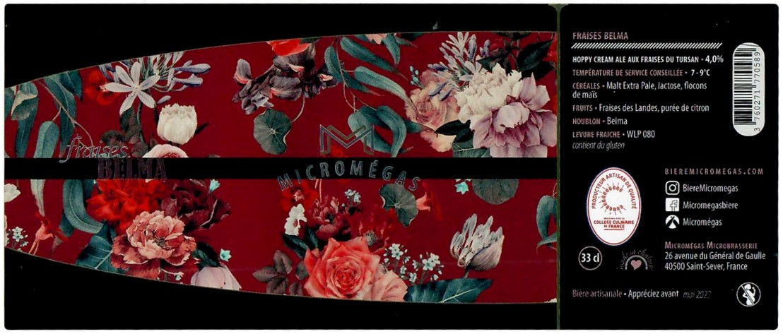 Etiquette BRASSERIE MICROMEGAS 27