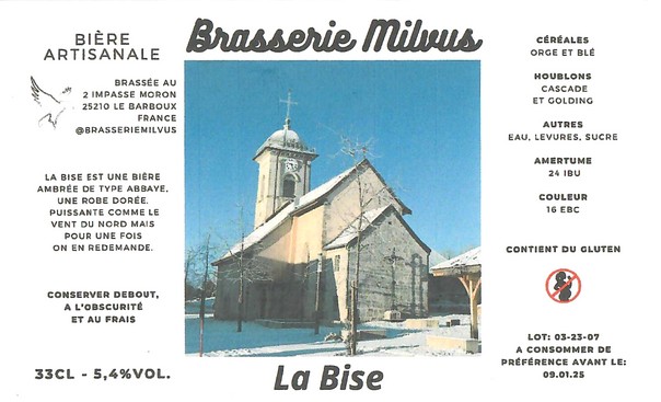 Etiquette BRASSERIE MILVUS 08