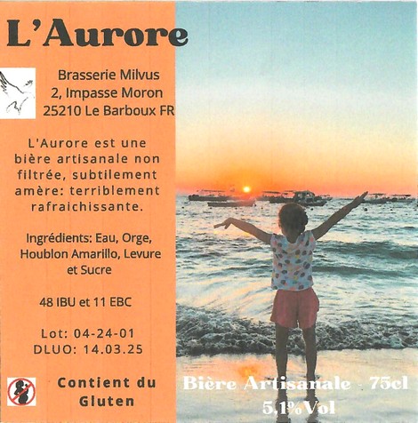 Etiquette BRASSERIE MILVUS 15