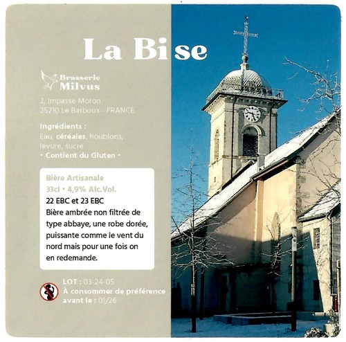 Etiquette BRASSERIE MILVUS 23