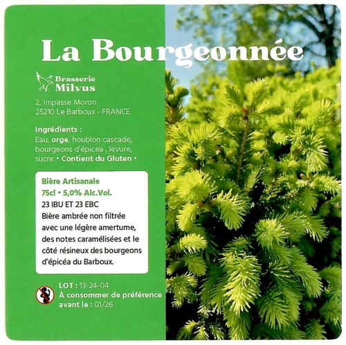 Etiquette BRASSERIE MILVUS 24