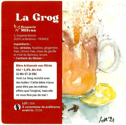 Etiquette BRASSERIE MILVUS 26