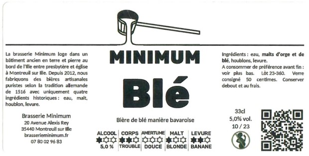 Etiquette BRASSERIE MINIMUM 03