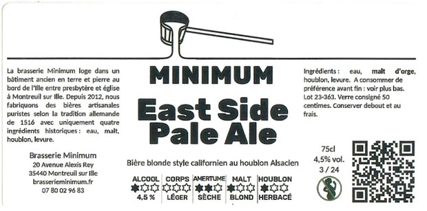 Etiquette BRASSERIE MINIMUM 05