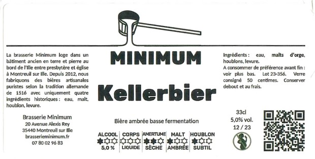 Etiquette BRASSERIE MINIMUM 06