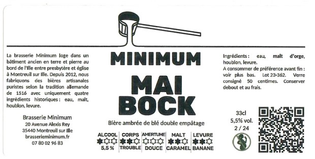 Etiquette BRASSERIE MINIMUM 07