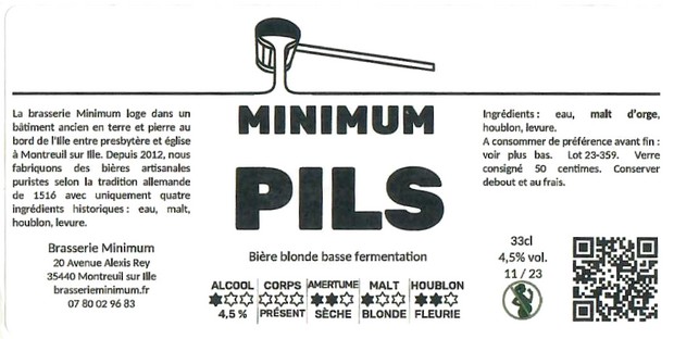 Etiquette BRASSERIE MINIMUM 11
