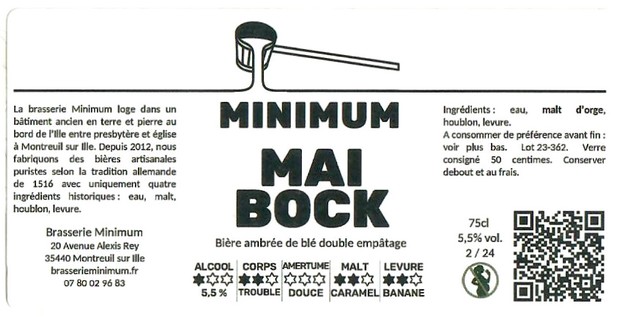 Etiquette BRASSERIE MINIMUM 14