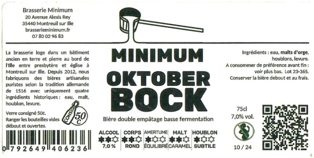 Etiquette BRASSERIE MINIMUM 17