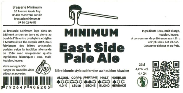 Etiquette BRASSERIE MINIMUM 19