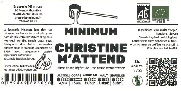 Etiquette BRASSERIE MINIMUM 25