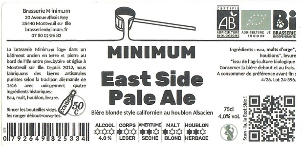 Etiquette BRASSERIE MINIMUM 31