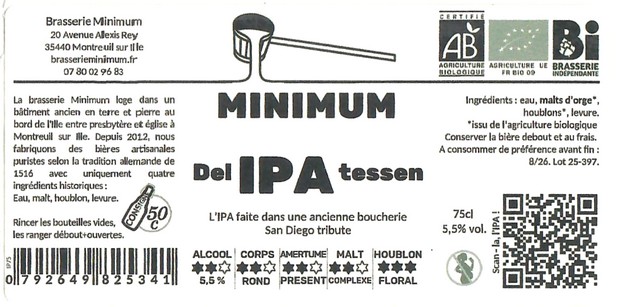 Etiquette BRASSERIE MINIMUM 32