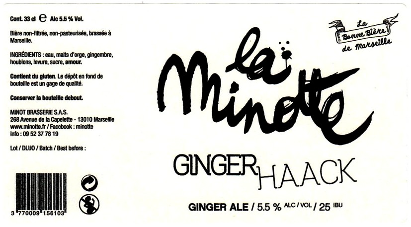 etiquette BRASSERIE MINOT 21
