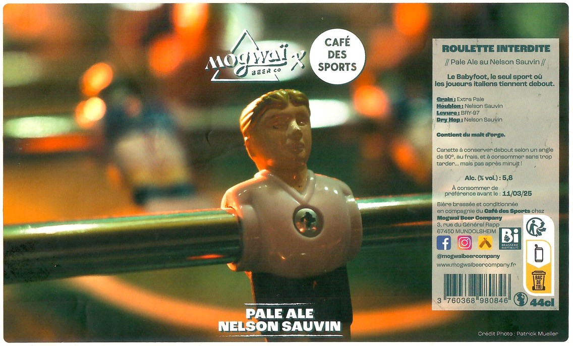 Etiquette BRASSERIE MOGWAI BEER CO 115