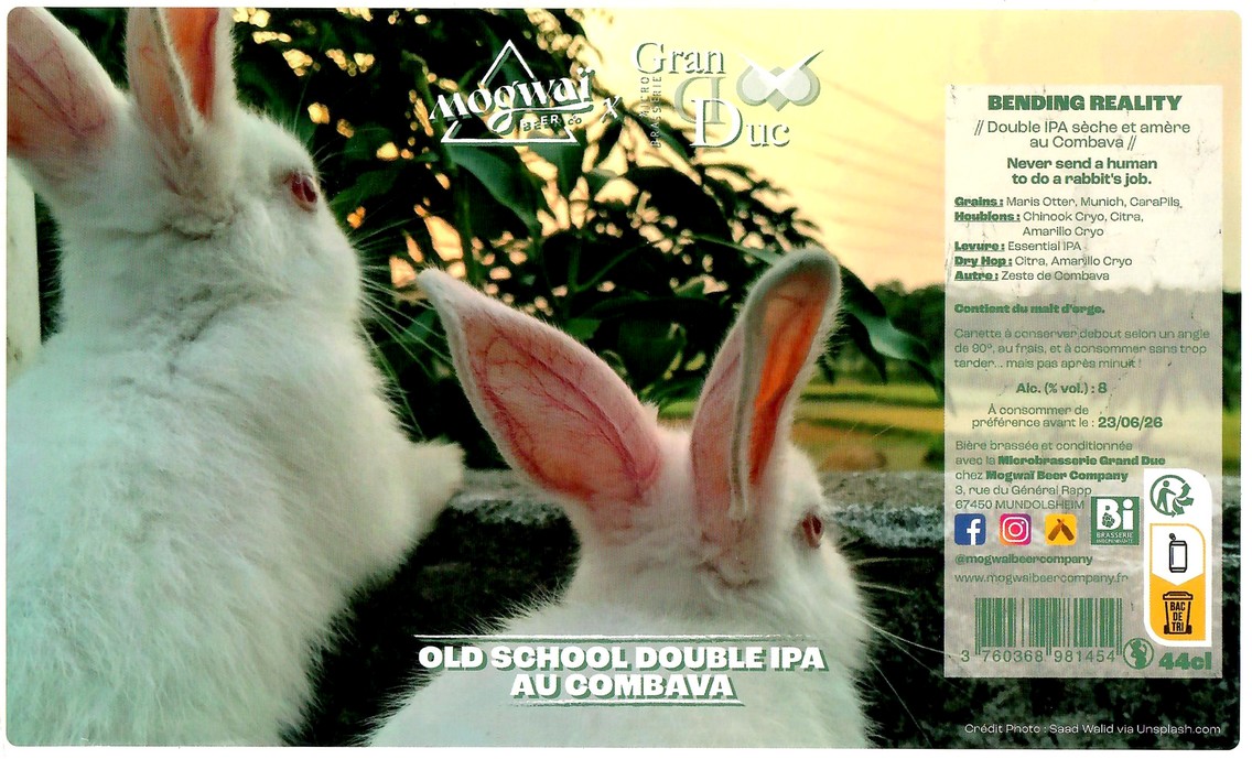 Etiquette BRASSERIE MOGWAI BEER CO 122