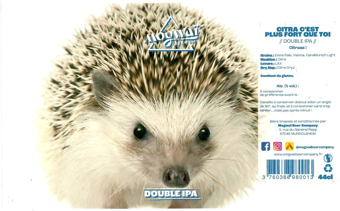 Etiquette BRASSERIE MOGWAI BEER CO 22