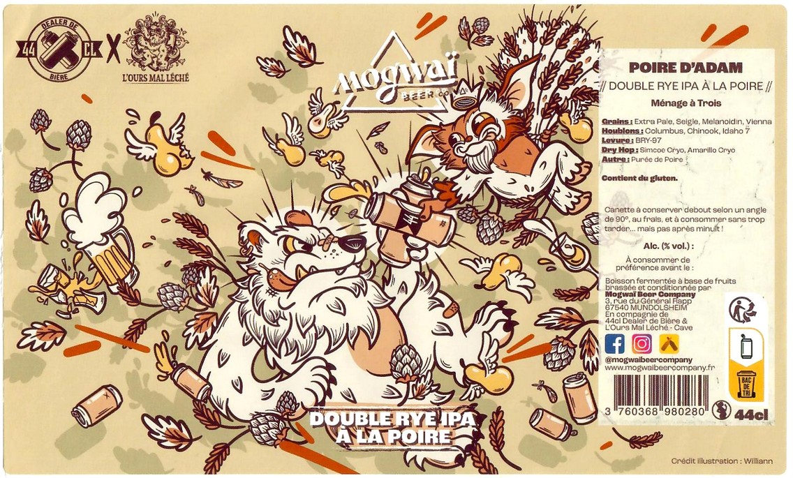 Etiquette BRASSERIE MOGWAI BEER CO 31