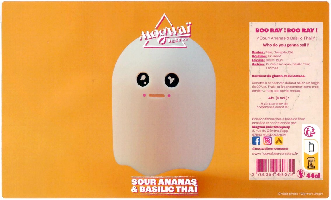 Etiquette BRASSERIE MOGWAI BEER CO 40