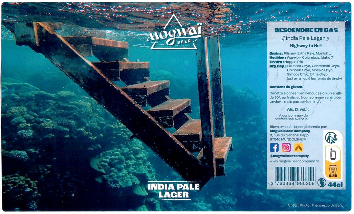 Etiquette BRASSERIE MOGWAI BEER CO 42