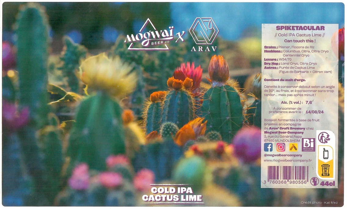 Etiquette BRASSERIE MOGWAI BEER CO 95