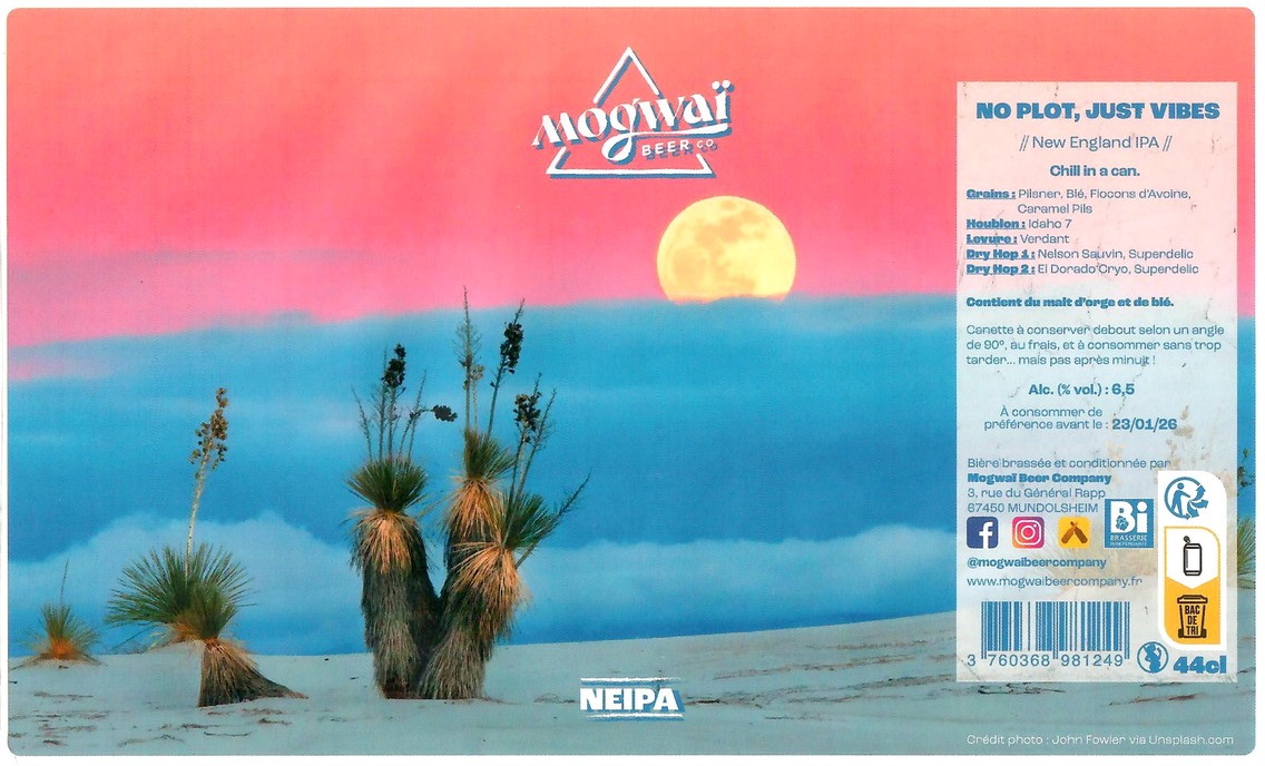 Etiquette BRASSERIE MOGWAI BEER CO 99