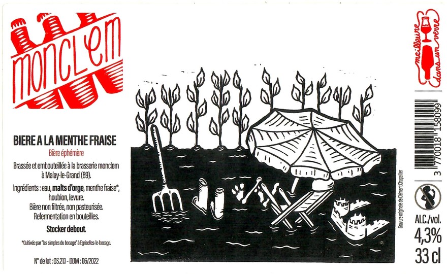 Etiquette BRASSERIE MONCLEM 10