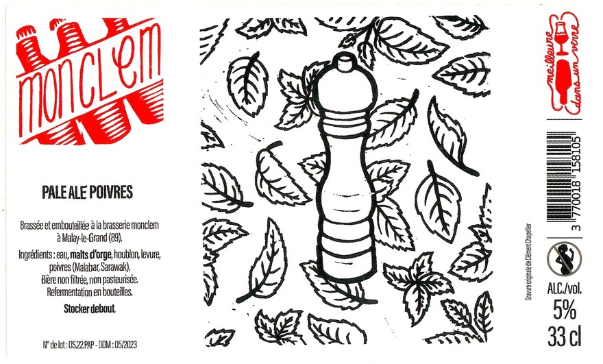 Etiquette BRASSERIE MONCLEM 26
