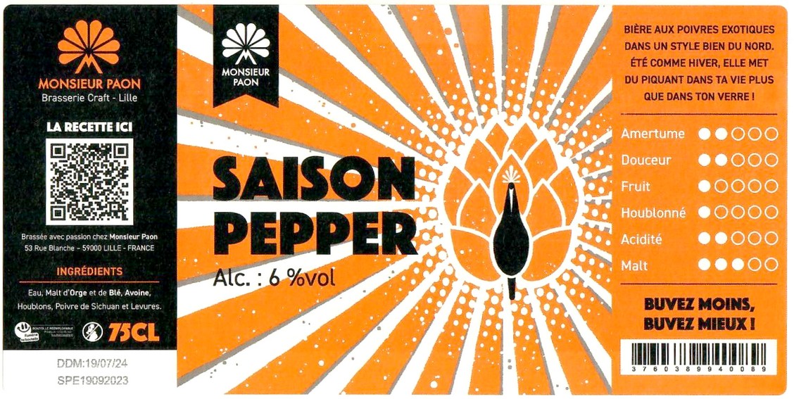 Etiquette BRASSERIE MONSIEUR PAON 02