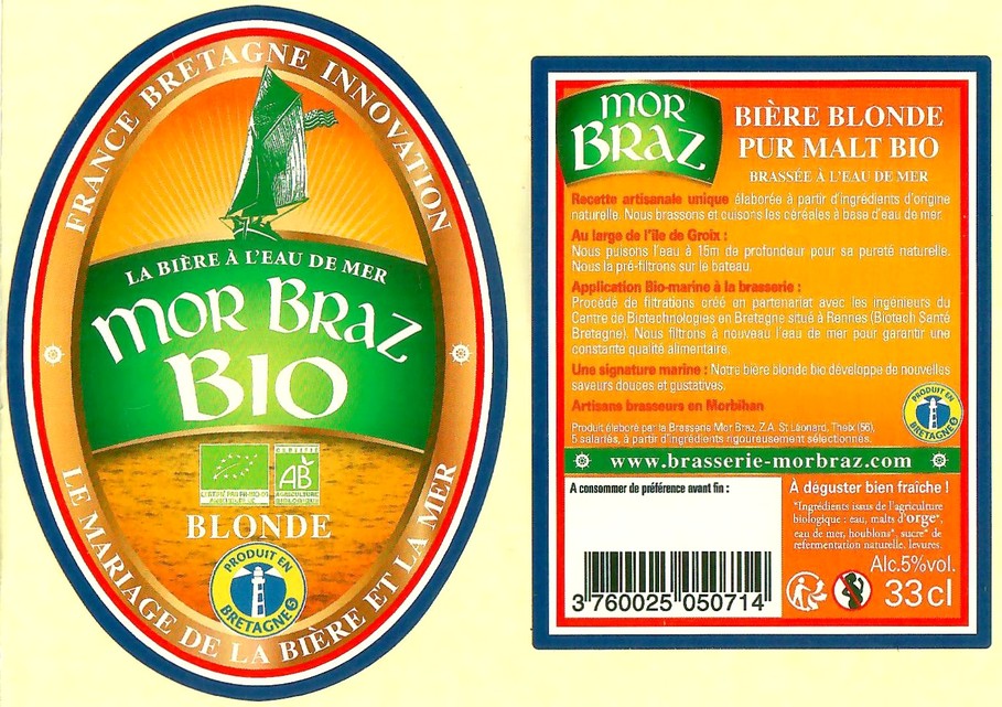 Etiquette BRASSERIE MOR BRAZ 33