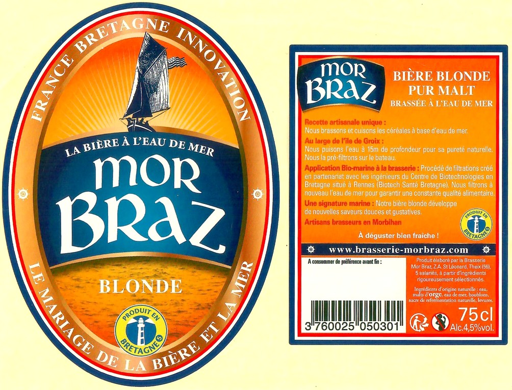 Etiquette BRASSERIE MOR BRAZ 34