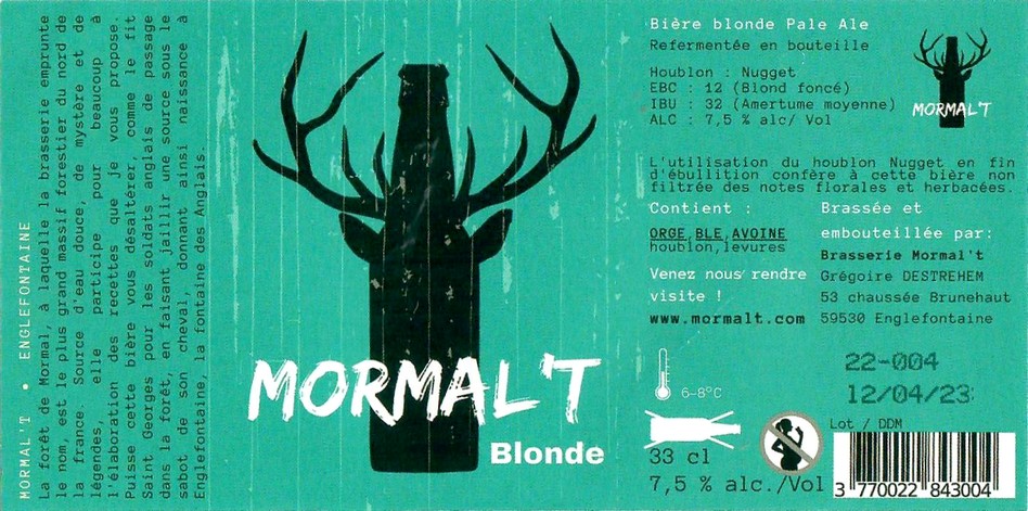 Etiquette BRASSERIE MORMAL'T 02