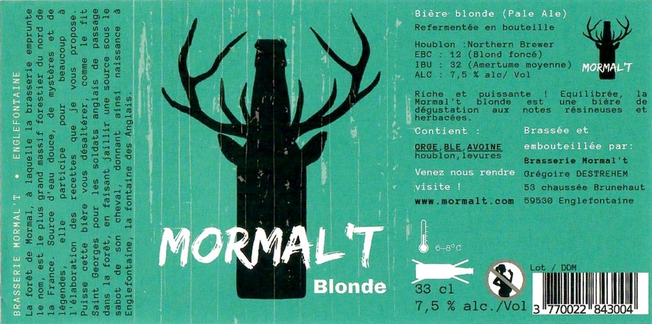 Etiquette BRASSERIE MORMAL'T 04