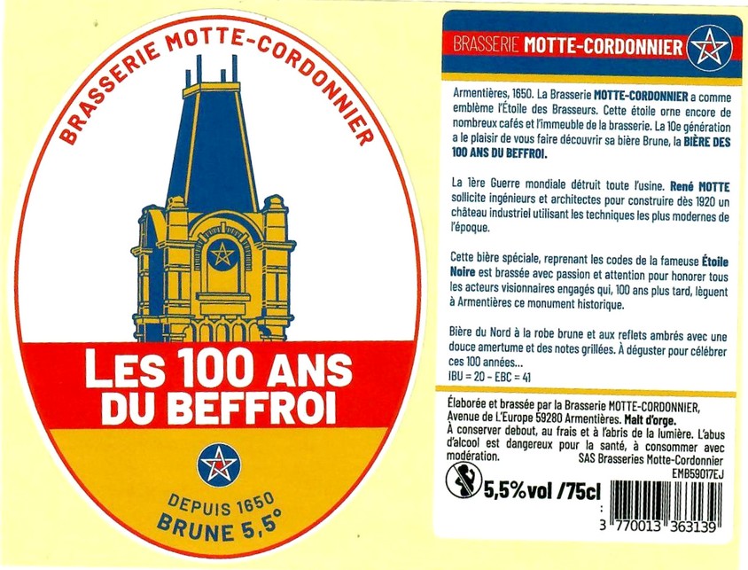 Etiquette BRASSERIE MOTTE CORDONNIER 05