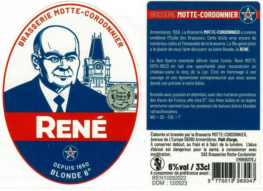 Etiquette BRASSERIE MOTTE CORDONNIER 07