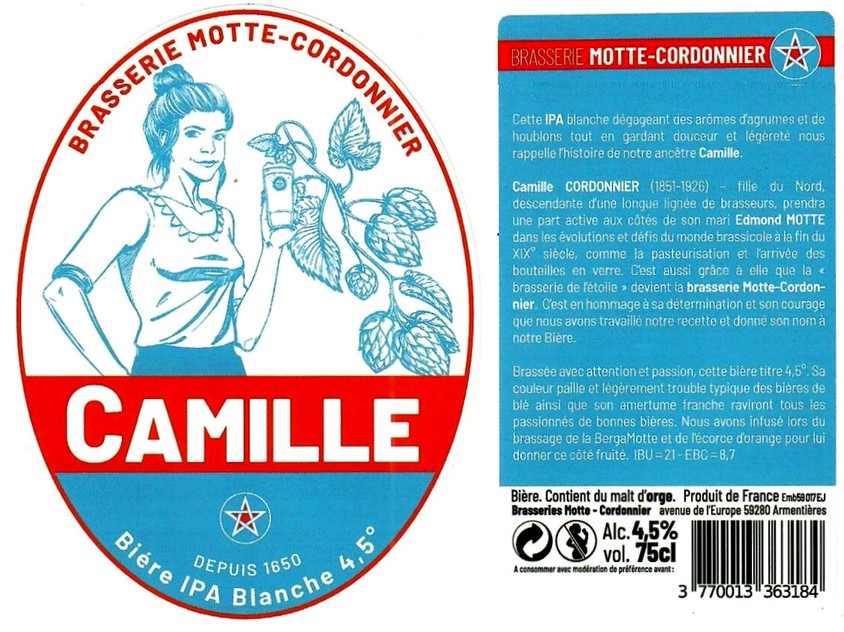 Etiquette BRASSERIE MOTTE CORDONNIER 10