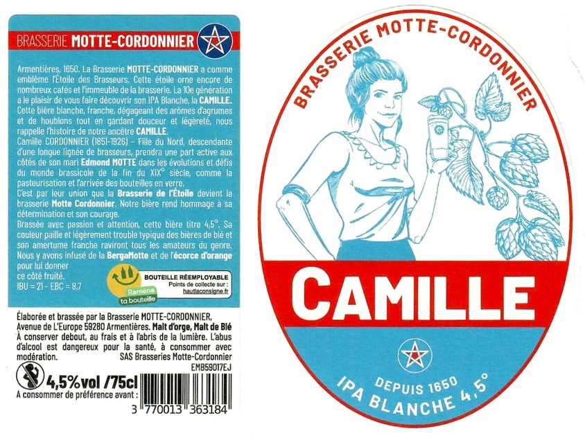 Etiquette BRASSERIE MOTTE CORDONNIER 15