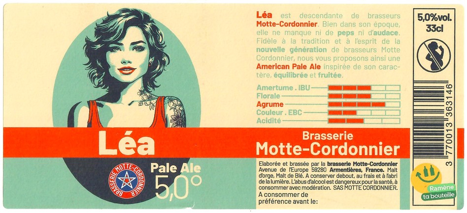 Etiquette BRASSERIE MOTTE CORDONNIER 28