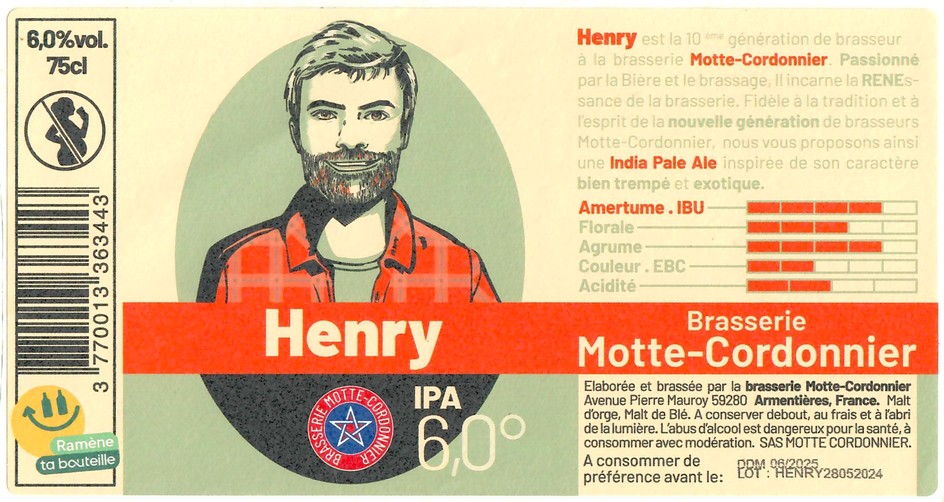 Etiquette BRASSERIE MOTTE CORDONNIER 29