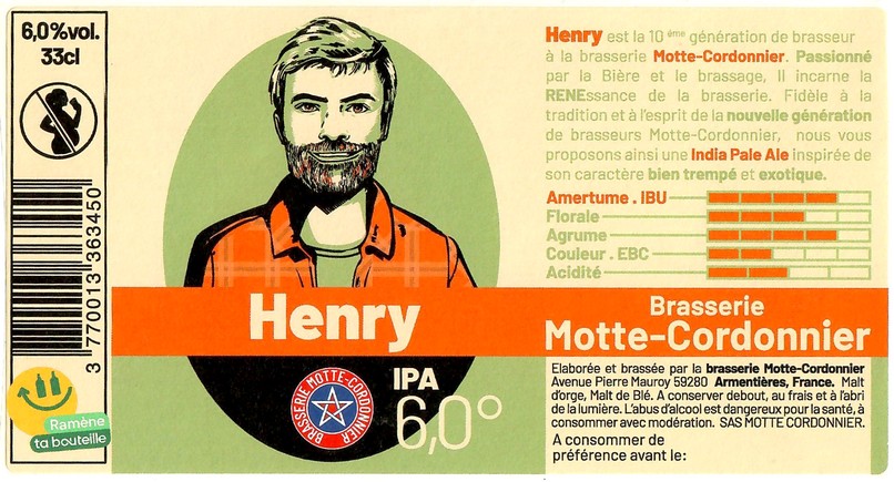 Etiquette BRASSERIE MOTTE CORDONNIER 31