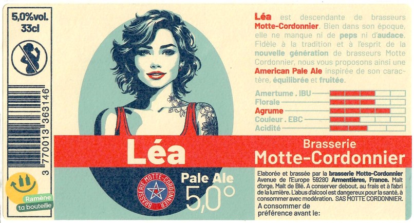 Etiquette BRASSERIE MOTTE CORDONNIER 32