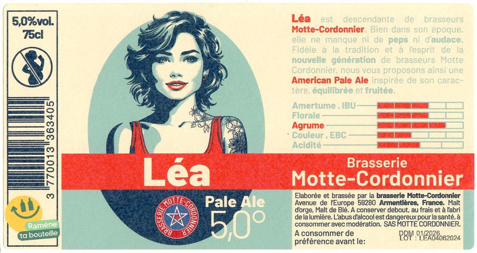 Etiquette BRASSERIE MOTTE CORDONNIER 33