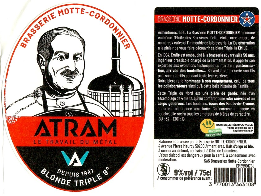 Etiquette BRASSERIE MOTTE CORDONNIER 35