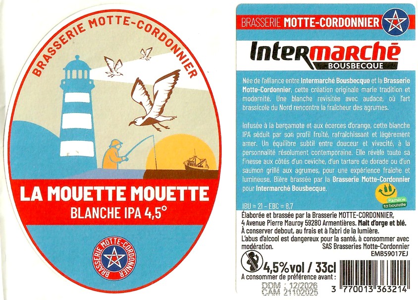 Etiquette BRASSERIE MOTTE CORDONNIER 48