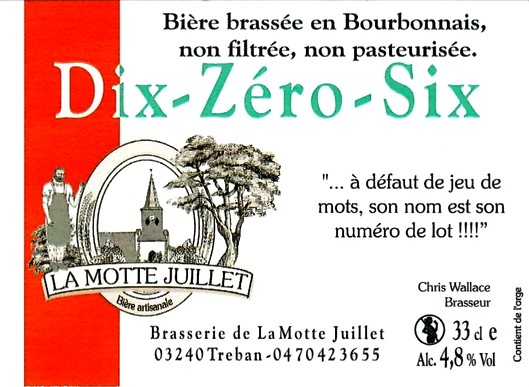 etiquette BRASSERIE DE LA MOTTE JUILLET 131