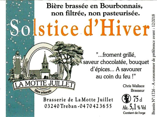 etiquette BRASSERIE DE LA MOTTE JUILLET 139